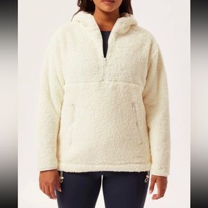 NWT WHITE Recycled Fleece Hoodie